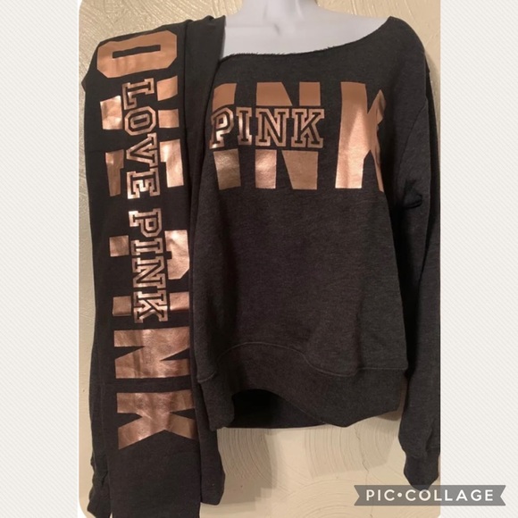 Victoria Secret Pink Xl Bling Leggings And XI
Matching Crew Outfit NWT VS SHINE - Picture 10 of 11